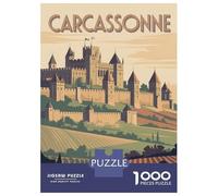 Puzzle Da 1000 Pezzi Per Adolescenti Carcassonne Castle Travel Puzzle Per Adolescenti Giochi Rilassanti Migliora La Memoria Regali Per Amici E Familiari 52x38cm/1000pcs