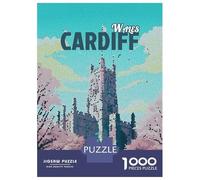 Puzzle Da 1000 Pezzi Per Adolescenti Cardiff Wales Mosaic Art Puzzle Per Adulti Gioco Pratico Assemblaggio Di Modelli Per Compleanno, Natale 38x26cm/1000pcs