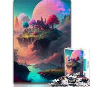 Puzzle da 1000 pezzi per adolescenti Casa sulla collina puzzle da 1000 pezzi giocattolo educativo antistress regalo per amici e familiari 75x50cm