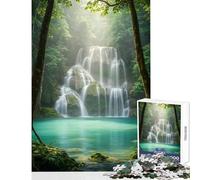 Puzzle da 1000 pezzi per adolescenti cascata nella giungla giocattoli antistress regalo per compleanni gioco educativo aiuta ad allenare il cervello (dimensioni 38x52cm)