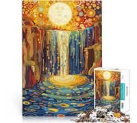 Puzzle da 1000 pezzi per adolescenti Cascata stellata Difficile da completare ma divertente e umoristico con poster abbinato e foglio di quiz 50x70cm