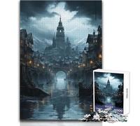 Puzzle da 1000 pezzi per adolescenti Castello dell'alba distopica Passatempo pacifico e appagante Giocattolo con taglio di precisione ad incastro perfetto Dimensioni 50x75cm