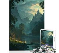Puzzle da 1000 pezzi per adolescenti castello medievale fantasy giocattolo educativo ottimi regali e giocattoli gioco rompicapo allena il tuo cervello e le tue mani dimensioni 38x26cm