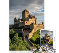 Puzzle da 1000 pezzi per adolescenti Castello medievale in cima alla collina Giocattoli fai da te Regali di compleanno Gioco rompicapo Adatto per la decorazione del desktop Dimensioni 50x75cm