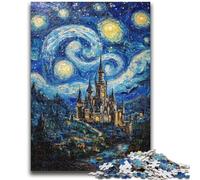 Puzzle da 1000 pezzi per adolescenti Castello sotto le stelle Design vivace e unico Esperienza di puzzle rilassante e stimolante 50x75cm