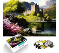 Puzzle da 1000 pezzi per adolescenti Castello sulla montagna Allena il tuo cervello e le tue mani Adatto per la decorazione del desktop 52x38cm