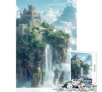Puzzle da 1000 pezzi per adolescenti Castello volante nel cielo Giocattolo Decorazione da parete Regalo di compleanno Giochi rilassanti Migliorare l'amore tra coppie Dimensioni 38x52cm