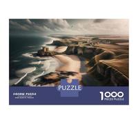 Puzzle Da 1000 Pezzi Per Adolescenti Castle on The Beach-1 Puzzle Per Adulti Giocattolo Decorazione Da Parete Taglio Di Precisione Sfida Educativa 52x38cm/1000pcs