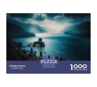 Puzzle Da 1000 Pezzi Per Adolescenti Castle on The Lake Puzzle Per Adulti Giochi Rilassanti Ma Divertenti E Umoristici È Ideale Come Regalo 38x26cm/1000pcs