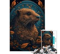 Puzzle da 1000 pezzi per adolescenti castoro puzzle soprannaturale per adulti gioco pratico ideale per le vacanze a casa per passare il tempo regali di Natale e compleanno (dimensioni 38x26cm)