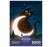 Puzzle Da 1000 Pezzi Per Adolescenti Cat And The Magic Moon Puzzle Per Adulti Gioco Pratico Assemblaggio Di Modelli Regali Unici Per Compleanni E Occasioni Speciali 70x50cm/1000pcs