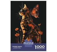 Puzzle Da 1000 Pezzi Per Adolescenti Cat Butterfly Puzzle Per Adulti Giochi Rilassanti Che Migliorano La Memoria Regali Unici Per Compleanno E Natale 70x50cm/1000pcs
