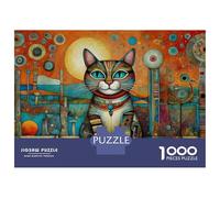 Puzzle Da 1000 Pezzi Per Adolescenti Cat in A Colorful World Puzzle Per Adulti Gioco Rompicapo Analisi E Logica Aiuta Ad Allenare Il Cervello 70x50cm/1000pcs