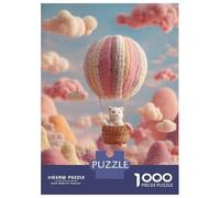 Puzzle Da 1000 Pezzi Per Adolescenti Cat in Hot Air Balloon Dreamscape Puzzle Per Adolescenti Giocattoli Antistress Regalo Di Compleanno, Natale 52x38cm/1000pcs