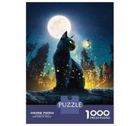Puzzle Da 1000 Pezzi Per Adolescenti Cat Moon And Stars 2 Puzzle Per Adulti Giochi Per Famiglie Regali Per Donne Regali Antistress 38x26cm/1000pcs