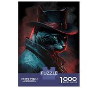 Puzzle Da 1000 Pezzi Per Adolescenti Cat Noir Detective Puzzle Per Adulti Giochi Per Famiglie Un'opera D'arte Regali Antistress 38x26cm/1000pcs