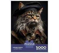 Puzzle Da 1000 Pezzi Per Adolescenti Cat Pirate Portrait Puzzle Giochi Rilassanti Analisi E Logica Riduzione Dello Stress Regali 38x26cm/1000pcs