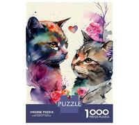 Puzzle Da 1000 Pezzi Per Adolescenti Cat Romantic Couple Puzzle Per Adulti Giochi Rilassanti Decorazione Per La Casa Gioco Stimolante Regali 70x50cm/1000pcs