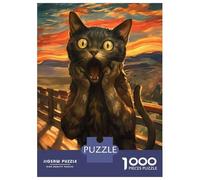Puzzle Da 1000 Pezzi Per Adolescenti Cat Scream Puzzle Per Adulti Giochi Rilassanti Decorazione Per La Casa Regali Di Compleanno E Unici 38x26cm/1000pcs