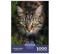 Puzzle Da 1000 Pezzi Per Adolescenti Cat Walking in Grass Puzzle Per Adulti Giochi Rilassanti Sfida Difficile Divertimento A Casa Attività, 70x50cm/1000pcs