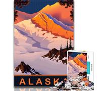 Puzzle da 1000 pezzi per adolescenti, catena montuosa in Alaska, puzzle da 1000 pezzi per adulti, gioco educativo, sfida giocattolo per donne e uomini, 26x38cm