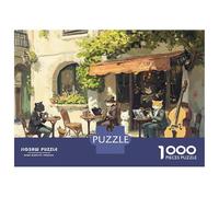 Puzzle Da 1000 Pezzi Per Adolescenti Cats Playing Jazz in Paris Puzzle Per Adolescenti Gioco Per Famiglie Migliora La Memoria Regali Unici Per Compleanno E Natale 70x50cm/1000pcs