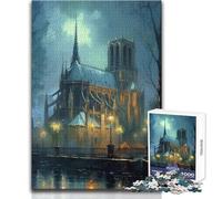 Puzzle da 1000 pezzi per adolescenti Cattedrale di Chartres, Parigi Gioco di sfida unico ma divertente e umoristico Opera d'arte regalo Dimensioni: 38x26cm