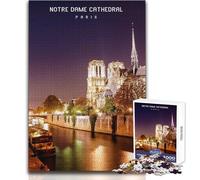Puzzle da 1000 pezzi per adolescenti, Cattedrale di Notre Dame, giocattolo, gioco intellettuale ma divertente e umoristico, opera d'arte, dimensioni regalo 38x26cm