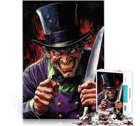 Puzzle da 1000 pezzi per adolescenti Cattivo con coltello Gioco impegnativo e gioco in famiglia Regalo di compleanno, regali, arte murale 75x50cm