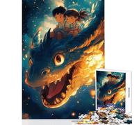 Puzzle da 1000 pezzi per adolescenti cavalcata del drago con bambini decorazioni per la casa giocattoli regali di compleanno giochi educativi migliorare l'amore tra coppie dimensioni 38x52cm