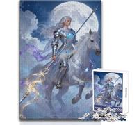 Puzzle da 1000 pezzi per adolescenti Cavaliere celeste a cavallo, giochi educativi ma anche un regalo divertente e umoristico per compleanni, dimensioni 38x52cm