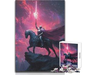 Puzzle da 1000 pezzi per adolescenti Cavaliere del cielo cremisi Gioco intellettuale Giocattolo Vacanza a casa Uccidere il tempo Regali di Babbo Natale segreto Dimensioni 38x52cm