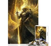 Puzzle da 1000 pezzi per adolescenti Cavaliere d'oro con ali Giocattolo educativo Ottimi regali e giocattoli Giochi divertenti Allena il tuo cervello e le tue mani Dimensioni 50x75cm