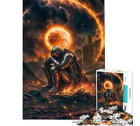 Puzzle da 1000 pezzi per adolescenti Cavaliere in un paesaggio apocalittico ideale come regalo di compleanno o di Natale per donne Giocattolo fai-da-te per maggiori di 14 anni (38x52cm)