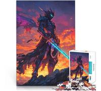 Puzzle da 1000 pezzi per adolescenti Cavaliere oscuro con spada Vacanza a casa: uccidere il tempo Giocattoli per la decorazione della casa 38x26cm
