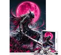 Puzzle da 1000 pezzi per adolescenti Cavaliere Oscuro Sotto la Luna di Sangue Giocattolo Decorazione da parete Regali di Babbo Natale segreto Gioco impossibile Decompressione intellettuale 50x75cm