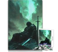Puzzle da 1000 pezzi per adolescenti Cavaliere sotto le aurore Perfetto per serate rilassanti Taglio di precisione aderente Dimensioni giocattolo 50x75cm