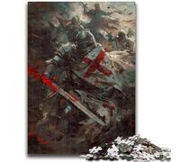 Puzzle da 1000 pezzi per adolescenti Cavalieri medievali 1000 pezzi per adulti, attività divertente per la casa, giocattoli per i giorni di pioggia, regali di compleanno (38x26cm)