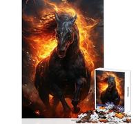 Puzzle da 1000 pezzi per adolescenti Cavallo infuocato dall'inferno Giocattoli antistress Ottimi regali e giocattoli Gioco rompicapo Allena il tuo cervello e le tue mani Dimensioni 50x75cm