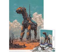 Puzzle da 1000 pezzi per adolescenti Cavallo meccanico in una terra desolata Decorazione per la casa Giocattoli Regalo per compleanni Giochi educativi Ogni pezzo è unico - Dimensioni 50x75cm