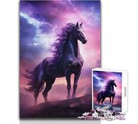 Puzzle da 1000 pezzi per adolescenti Cavallo nello spazio Animale Gioco di sfida unico ma divertente e umoristico Opera d'arte regalo Dimensioni 50x75cm