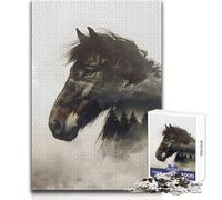 Puzzle da 1000 pezzi per adolescenti,cavallo selvaggio nella natura,accogliente e rilassante,divertimento per il tempo libero,vestibilità perfetta,giocattolo di alta precisione,dimensioni 50x75cm