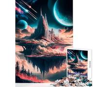 Puzzle da 1000 pezzi per adolescenti Celestial Castle Realms Giocattoli antistress Regali per donne e uomini Giochi per famiglie Interessanti per ridurre lo stress Dimensioni 50x75cm