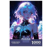 Puzzle Da 1000 Pezzi Per Adolescenti Celestial Neon Angel in Futuristic Nightscape Puzzle Per Adulti Giocattoli Antistress Analisi E Logica Regalo Di Compleanno, Regali, 38x26cm/1000pcs