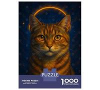 Puzzle Da 1000 Pezzi Per Adolescenti Celestial Tabby Cat Portrait Puzzle Per Adulti Giochi Divertenti Antistress Regali Per La Riduzione Dello Stress 52x38cm/1000pcs