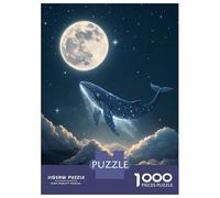 Puzzle Da 1000 Pezzi Per Adolescenti Celestial Whale in Starry Night Sky Puzzle Giocattolo Decorazione Da Parete Gara Di Velocità Manuale Regali Unici Per Compleanno E Natale 52x38cm/1000pcs
