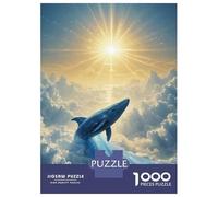 Puzzle Da 1000 Pezzi Per Adolescenti Celestial Whale Rising Toward The Sun Puzzle Per Adulti Giochi Rilassanti Regalo Di Compleanno Regali Per Amici E Familiari 70x50cm/1000pcs