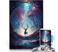 Puzzle da 1000 pezzi per adolescenti Cervi Esseri mistici giocattoli educativi per l'apprendimento Adatto per la decorazione del desktop 52x38cm