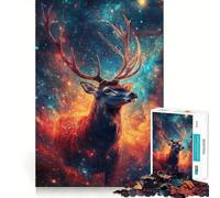Puzzle da 1000 pezzi per adolescenti,Cervo Celeste Maestà,Gioco di Incastri Pregiati,Divertente Stimolante per la Mente,Gioco Accogliente,Regalo di Compleanno (38x26cm)