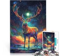 Puzzle da 1000 pezzi per adolescenti Cervo Cosmico Difficile da completare ma divertente e umoristico Migliorare l'amore tra le coppie 38x26cm